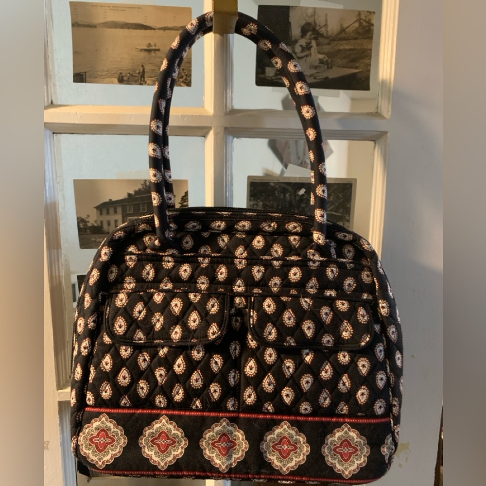 Vera Bradley- Retired Classic Black pattern tote bag.